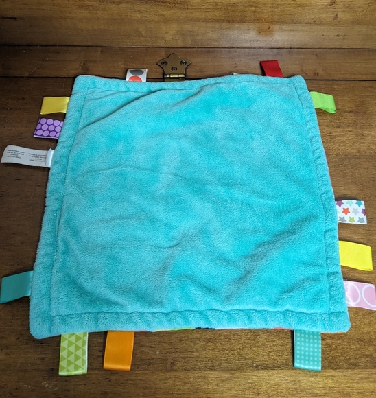 Bright Starts Taggies Checkered Pattern Square Security Blanket Plush Lovey 12" - Picture 4 of 7